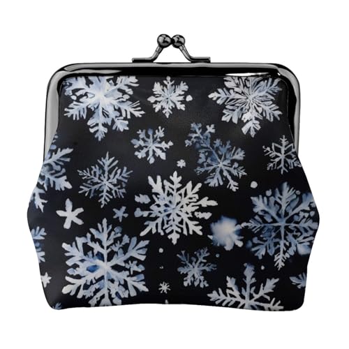Vielseitige Münzgeldbörse mit Schneemann, Sternen und Schneeflocken, exquisite Mini-Geldbörse, niedliche Kleingeldtasche für jeden Anlass von Bkdogkt