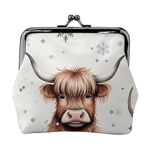 Vielseitige Münzgeldbörse mit Tierkuh-Druck, exquisite Mini-Geldbörse, niedliche Kleingeldtasche für jeden Anlass von Bkdogkt