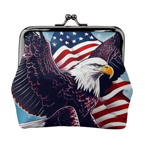 Vielseitige Münzgeldbörse mit amerikanischem Weißkopfseeadler, exquisite Mini-Geldbörse, niedlicher Kleingeldbeutel für jeden Anlass Vielseitige Münzgeldbörse mit amerikanischem Weißkopfseeadler, exquisite Mini-Geldbörse, niedlicher Kleingeldbeutel für jeden Anlass von Bkdogkt