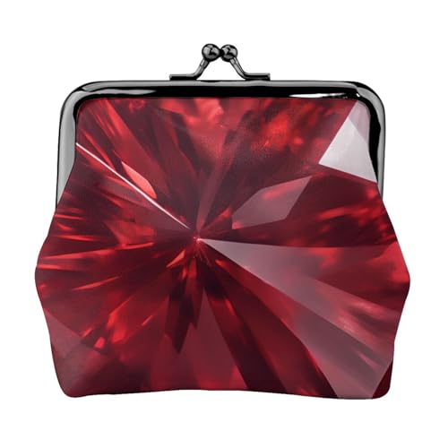 Vielseitige Münzgeldbörse mit rotem Kristall-Diamant-Druck, exquisite Mini-Geldbörse, niedliche Kleingeldtasche für jeden Anlass von Bkdogkt