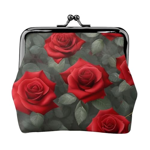 Vielseitige Münzgeldbörse mit rotem Rosen-Druck, exquisite Mini-Geldbörse, niedlicher Kleingeldbeutel für jeden Anlass Vielseitige Münzgeldbörse mit rotem Rosen-Druck, exquisite Mini-Geldbörse, niedlicher Kleingeldbeutel für jeden Anlass von Bkdogkt