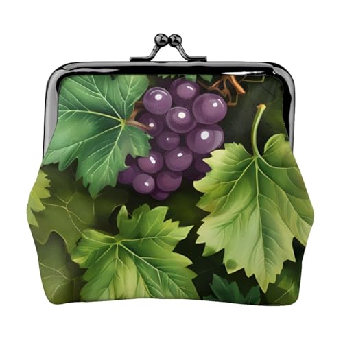 Wunderschöner Traubenblätter-Druck, vielseitige Münzbörse, exquisite Mini-Geldbörse, niedliche Kleingeldtasche für jeden Anlass Wunderschöner Traubenblätter-Druck, vielseitige Münzbörse, exquisite Mini-Geldbörse, niedliche Kleingeldtasche für jeden Anlass von Bkdogkt