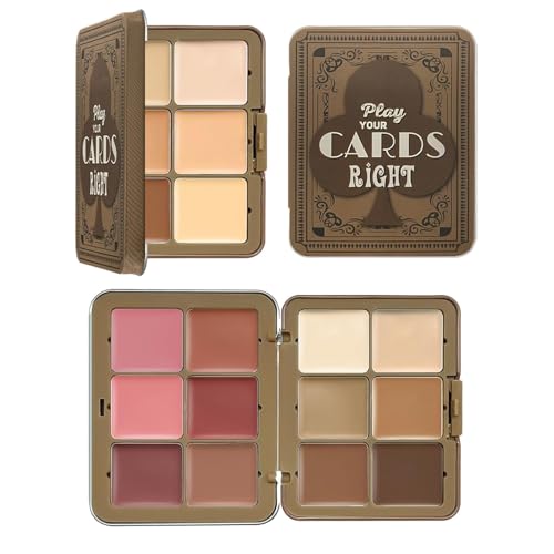 Bkljkf Blush und Concealer Palette, Concealer und Creme Blush Palette | Multifunktionales Gesichtsröte | 12-Farben-Rouge-Make-up und Konturpalette, Wangentönung für Frauen Mädchen von Bkljkf