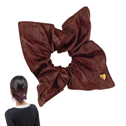 Bkljkf Haare für Frauenhaare, große Verrücktheiten | PU Leder Ponytailhalter Haarzubehör - Elastische Haarbindungen für Frauen und Mädchen mit dickem und dünnem Haar von Bkljkf