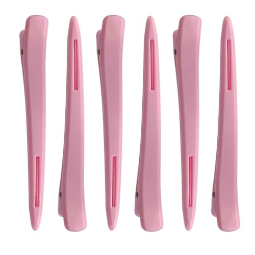 Bkljkf Haarspangen zum Teilen, Entenschnabel-Haarspangen,Rutschfeste Make-up-Haarspangen - 6x Haarspangen für dickes Haar, tragbares Haarstyling-Zubehör für Omen, Mädchen von Bkljkf