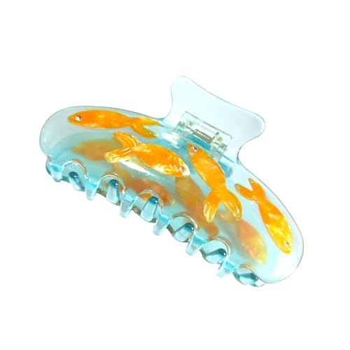 Bkljkf Neuheit Fish Bowl Hair Clip, Mode Haarklaue für Frauen - Acetat Mode süße Fischhaarklaue | Netter Styling Barrette, Sicherung von Krabbenklemmen, modernes Kopfschmuck Werkzeug für dünne Frisur von Bkljkf
