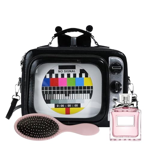 Bkljkf Schultertasche Für Frauen - Retro TV Form Schultertasche - Stylisch Multifunktional Leicht Für Unterwegs Reisen Studio Zuhause Frauen Pendeln Mädchen Alltag von Bkljkf