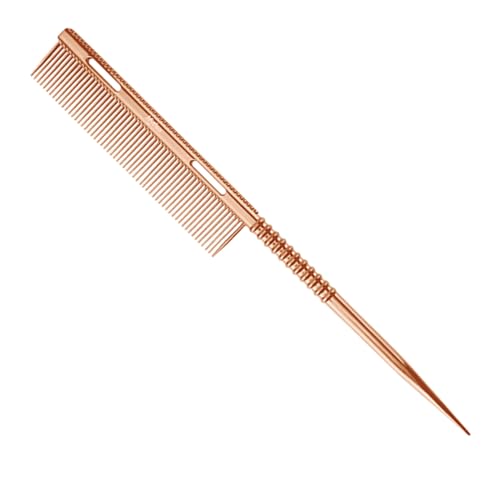 Bkljkf Spitzenschwanzkamm,Metall Teilzahn Schwanz Haarbürste - Leichter Wurzelkamm Entwirrung Stylingwerkzeug Für Frauen Mädchen von Bkljkf