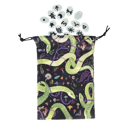 Bkljkf Tarot Tasche | Tarotkarten Samt Aufbewahrungstasche | Schützende Umhüllung Organizer Für Wahrsagerei Zubehör | Für Würfel Kristall Rune Enthusiasten Anfänger Jugendliche Erwachsene Reise Party von Bkljkf