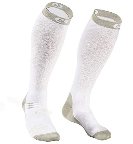 BKNEES Kompressionsstrümpfe in 9 Farben + S, M, L - Damen & Herren – Sportsocken/Sportstrümpfe für verbesserte Leistung, Erholung & Blutkreislauf beim Sport, Reisen & Flug - Lang von BKNEES