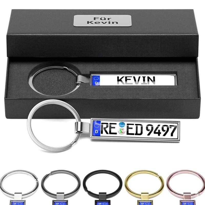 Bl4Ckprint Personalisierter Kennzeichen-Schlüsselanhänger Mit Geschenkbox Nummernschild Beidseitig Personalisierte Gravur Auto Kfz Bl4Ckprint Personalisierter Kennzeichen-Schlüsselanhänger Mit Geschenkbox Nummernschild Beidseitig Personalisierte Gravur Auto Kfz von Bl4ckPrintDE