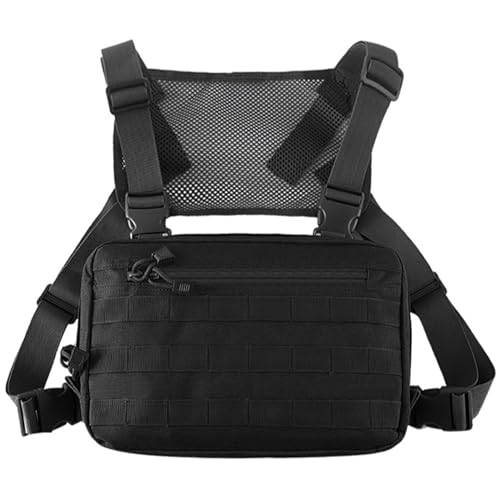 Chest Pack for Men, Large Capacity Chest Rig Harness with Molle System, Adjustable Front Pouch Tool Vest Bag with Breathable Mesh BackChest Pack Chest Pack for Men, Large Capacity Chest Rig Harness with Molle System, Adjustable Front Pouch Tool Vest Bag with Breathable Mesh BackChest Pack von Blablablalu