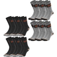 Black+Decker Herren Damen Unisex Sport Socken Essential Crew Baumwolle Black Grey Melange - 6er 9er 12er Pack von BLACK+DECKER