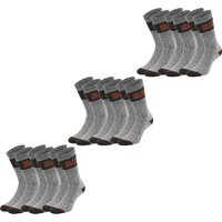 Black+Decker Herren Damen Unisex Sport Socken Essential Crew Baumwolle Black Grey Melange - 6er 9er 12er Pack von BLACK+DECKER