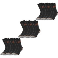 Black+Decker Herren Damen Unisex Sport Socken Essential Crew Baumwolle Black Grey Melange - 6er 9er 12er Pack von BLACK+DECKER