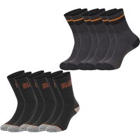 Black+Decker Herren Damen Unisex Sport Socken Essential Crew Baumwolle Black Grey Melange - 6er 9er 12er Pack von BLACK+DECKER