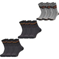 Black+Decker Herren Damen Unisex Sport Socken Essential Crew Baumwolle Black Grey Melange - 6er 9er 12er Pack von BLACK+DECKER