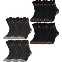 Black+Decker Herren Damen Unisex Sport Socken Essential Crew Baumwolle Black Grey Melange - 6er 9er 12er Pack von BLACK+DECKER