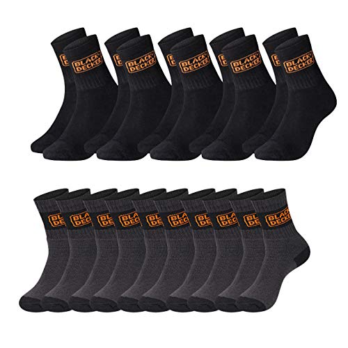 Black+Decker Herren Socken Heavy Fabric Crew 10er Pack von Black+Decker