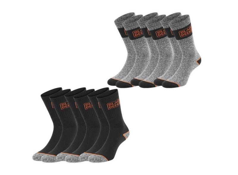 Black + Decker Sportsocken Black & Decker Essential Crew (6-Paar) Work Arbeitssocken im 6er 9er 12er Pack von Black + Decker