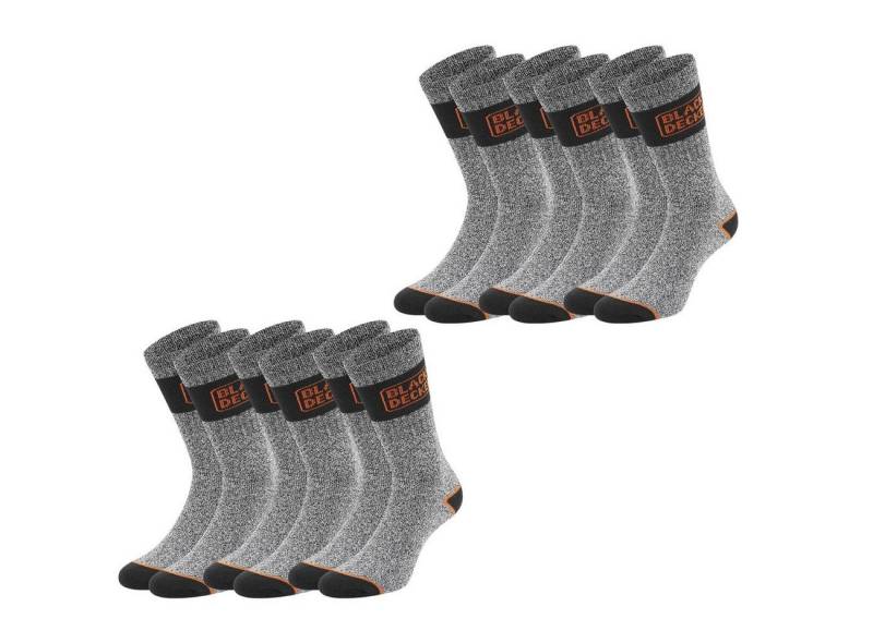 Black + Decker Sportsocken Black & Decker Essential Crew (6-Paar) Work Arbeitssocken im 6er 9er 12er Pack von Black + Decker