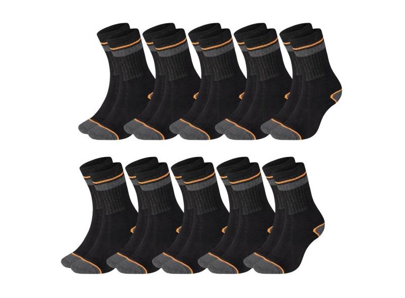Black + Decker Sportsocken Heavy Fabric Crew (10-Paar) Work Arbeitssocken im 5er 10er 15er Sparpack von Black + Decker