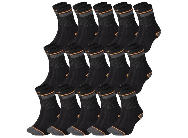 Black + Decker Sportsocken Heavy Fabric Crew (15-Paar) Work Arbeitssocken im 5er 10er 15er Sparpack von Black + Decker