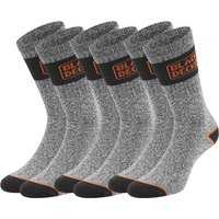 Black+Decker Unisex Herren Damen Arbeitssocken Essential Crew Black/Grey Melange 3er Pack von BLACK+DECKER