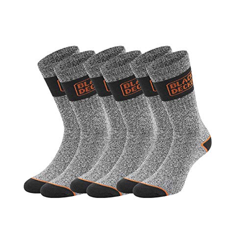 Black+Decker Herren 122525 Socken, Grau, 43-46 von Black+Decker