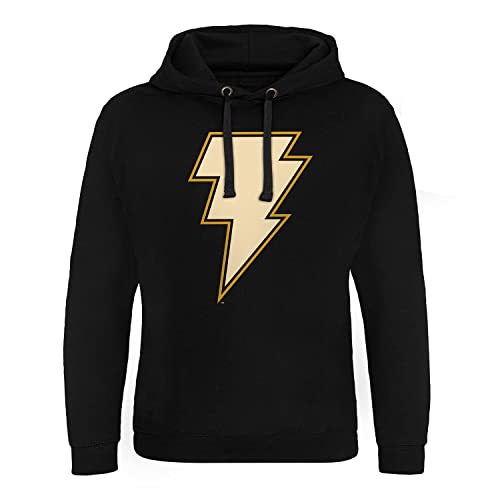 Black Adam Offizielles Lizenzprodukt Lightning Logo Epic Kapuzenpullover (Schwarz), Large von Black Adam