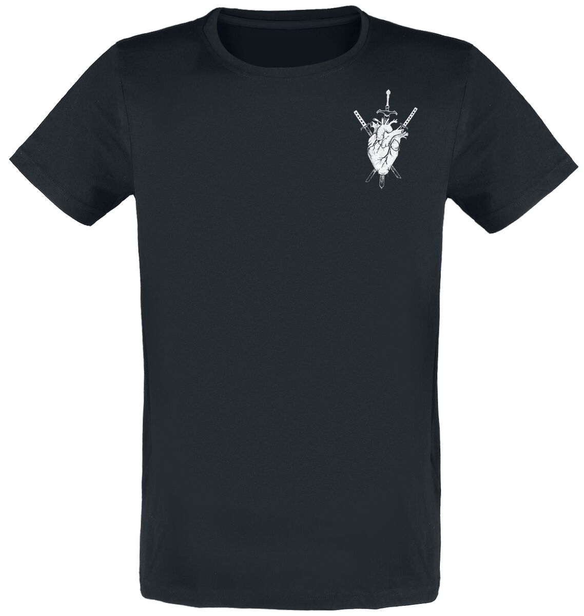 Black Blood by Gothicana T-Shirt - T-Shirt with Heart and Sword Print - L bis XL - für Männer - Größe XL - schwarz Black Blood by Gothicana T-Shirt - T-Shirt with Heart and Sword Print - L bis XL - für Männer - Größe XL - schwarz von Black Blood by Gothicana