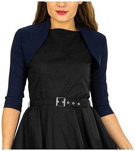 BlackButterfly Maßgeschneiderte 3/4 Hülse Bolero (Nachtblau, S) von BlackButterfly