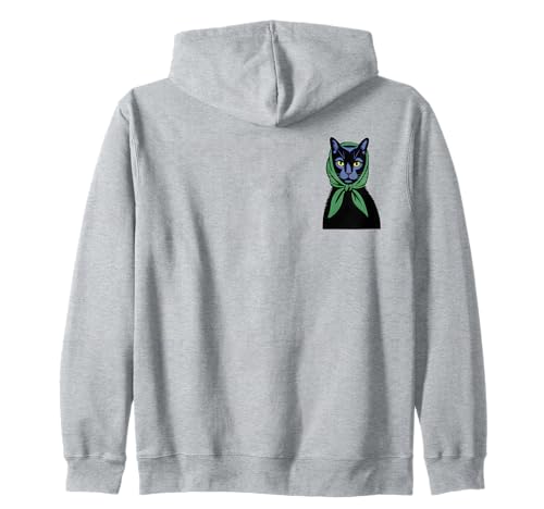 Coole Schwarze Katzentaschen-Druck Katze Grafikdesign Jungen Mädchen Kapuzenjacke von Black Cat Lover Graphic Print Apparel Men Women
