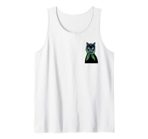Coole Schwarze Katzentaschen-Druck Katze Grafikdesign Jungen Mädchen Tank Top von Black Cat Lover Graphic Print Apparel Men Women