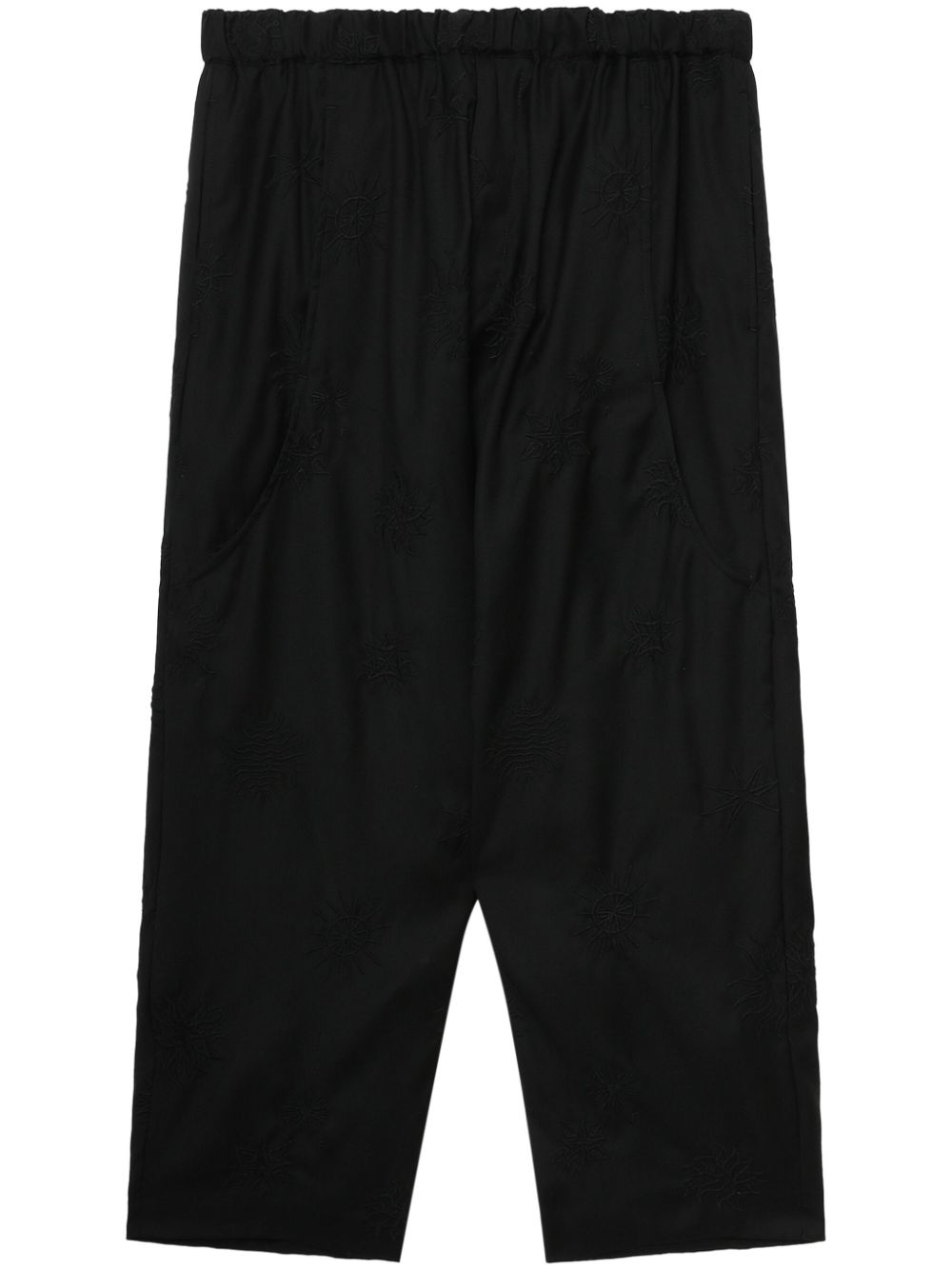 Black Comme Des Garçons Cropped-Hose im Baggy-Style - Schwarz von Black Comme Des Garçons