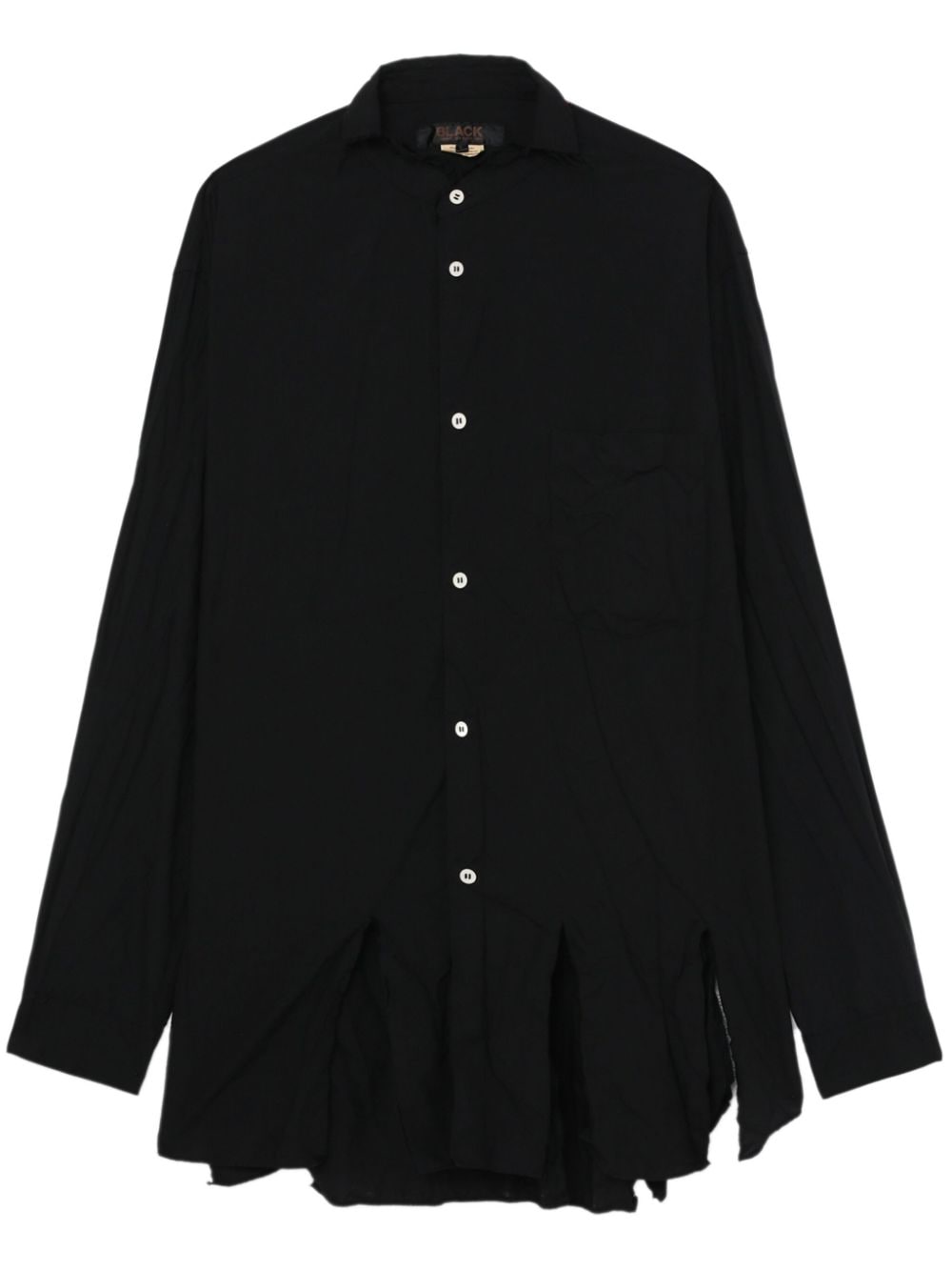 Black Comme Des Garçons Hemd mit asymmetrischem Saum - Schwarz von Black Comme Des Garçons