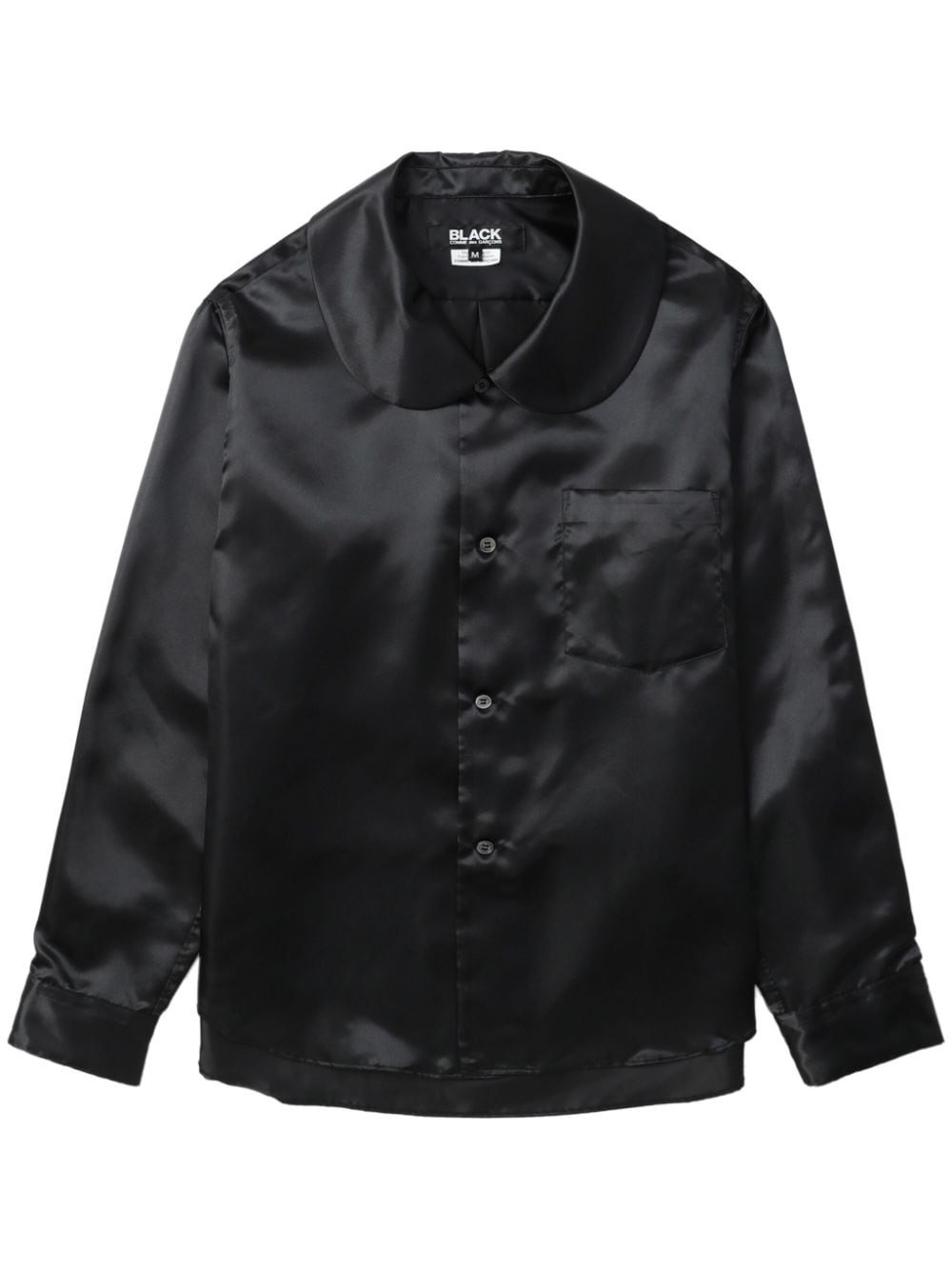 Black Comme Des Garçons Satinhemd mit Bubikragen - Schwarz von Black Comme Des Garçons