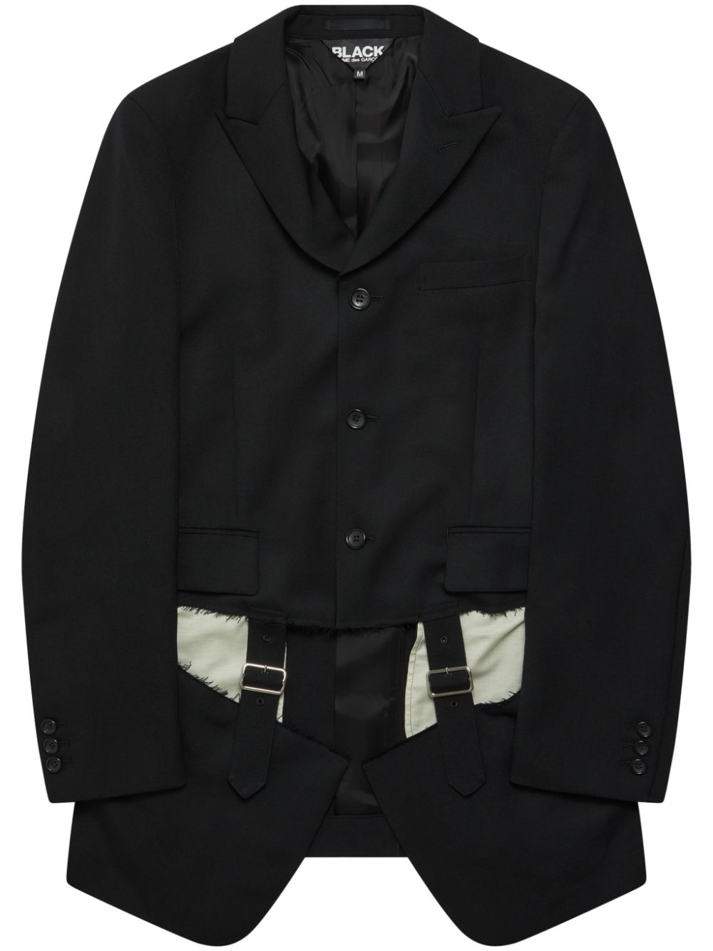 Black Comme Des Garçons Sakko mit Cut-Outs - Schwarz von Black Comme Des Garçons