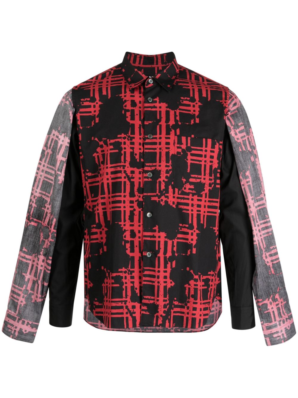 Black Comme Des Garçons Hemd mit grafischem Print - Rot von Black Comme Des Garçons