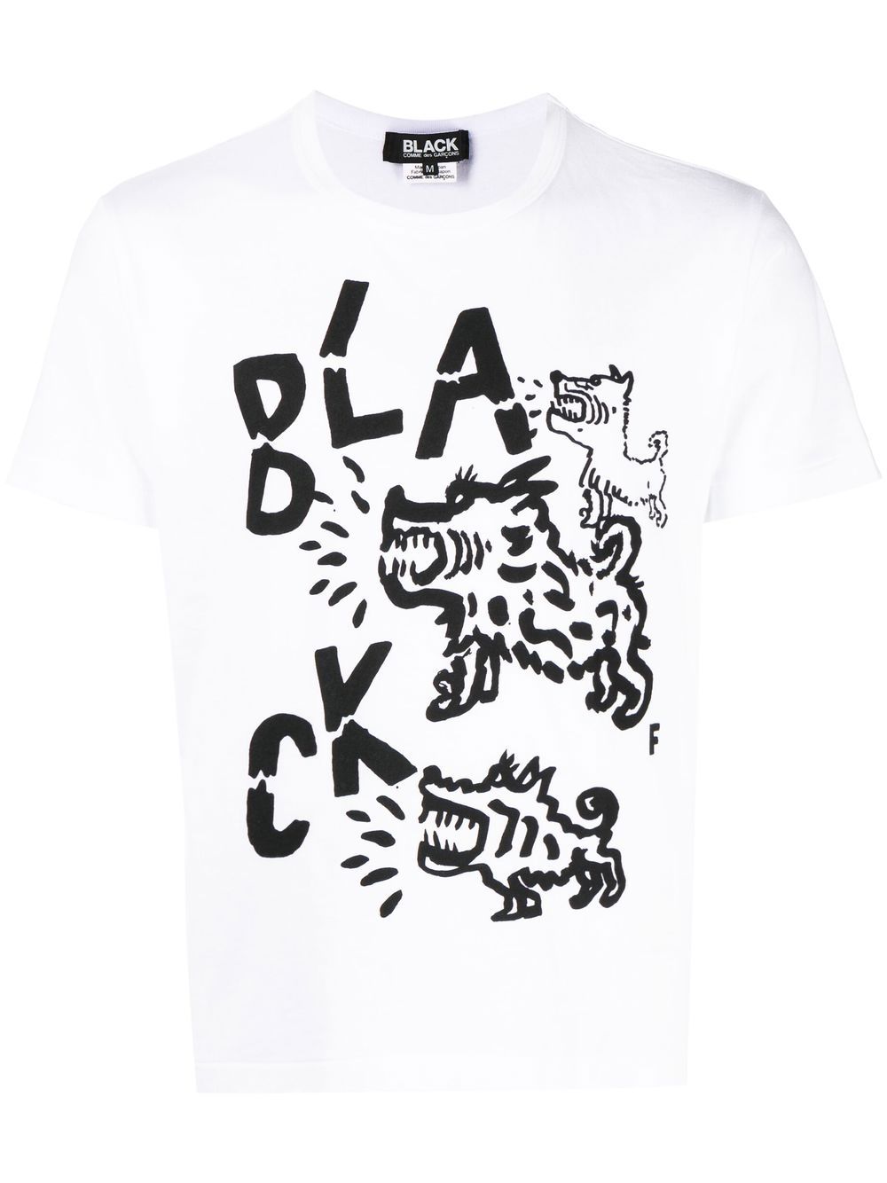 Black Comme Des Garçons T-Shirt mit Logo-Print - Weiß von Black Comme Des Garçons