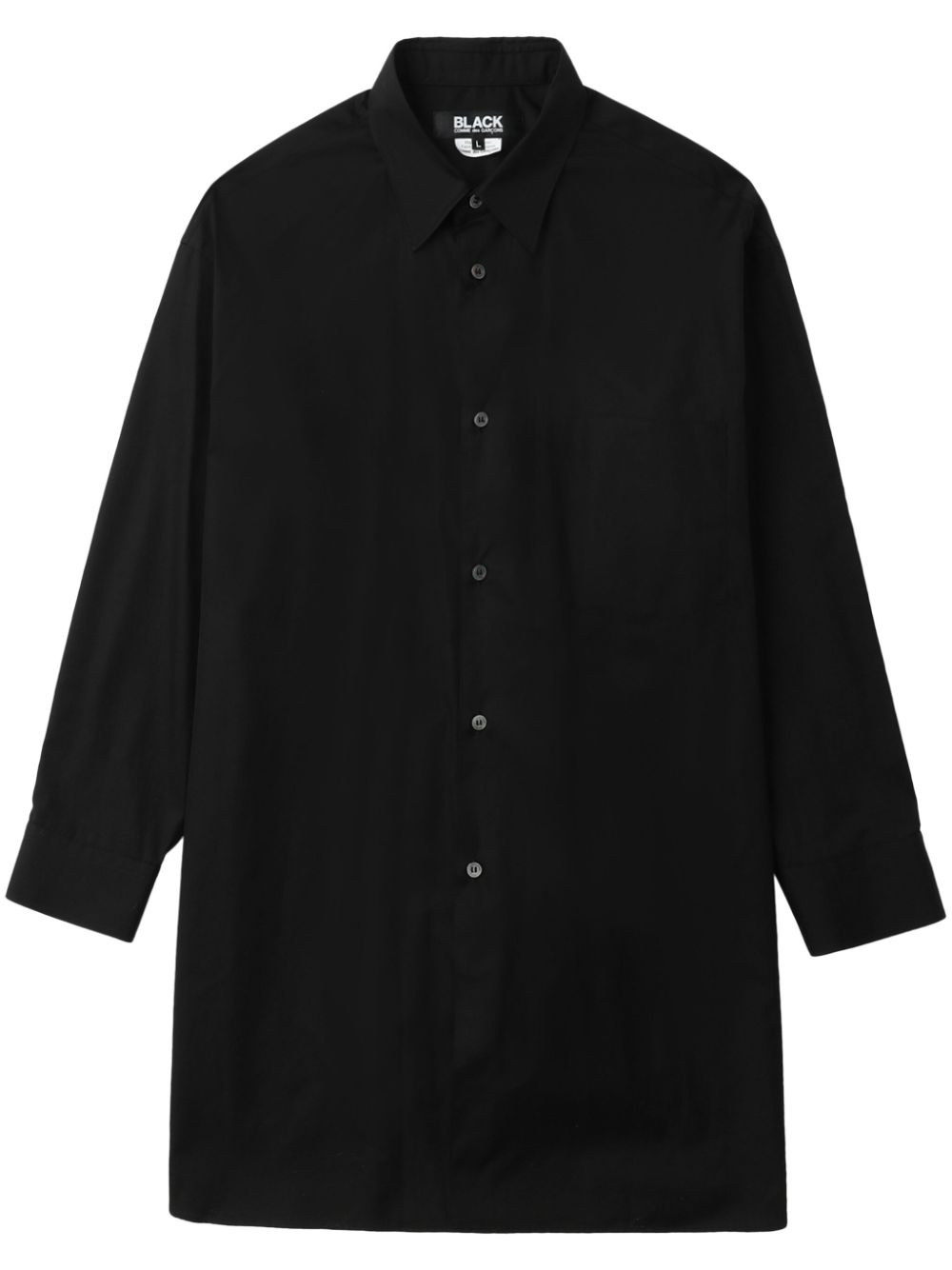 Black Comme Des Garçons Hemd mit Satineinsatz - Schwarz von Black Comme Des Garçons