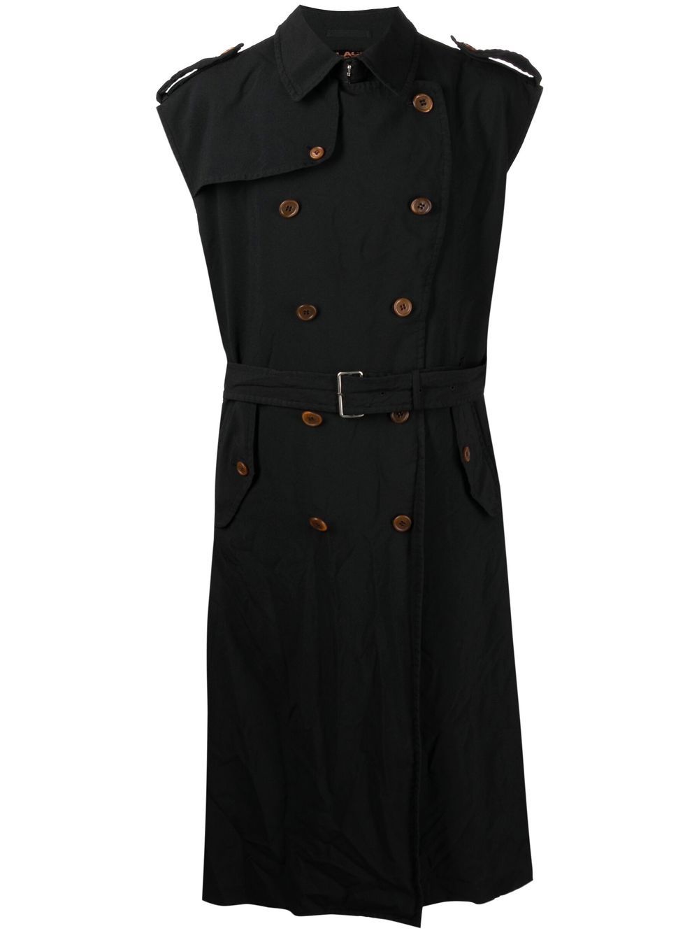 Black Comme Des Garçons Ärmelloser Trenchcoat - Schwarz von Black Comme Des Garçons