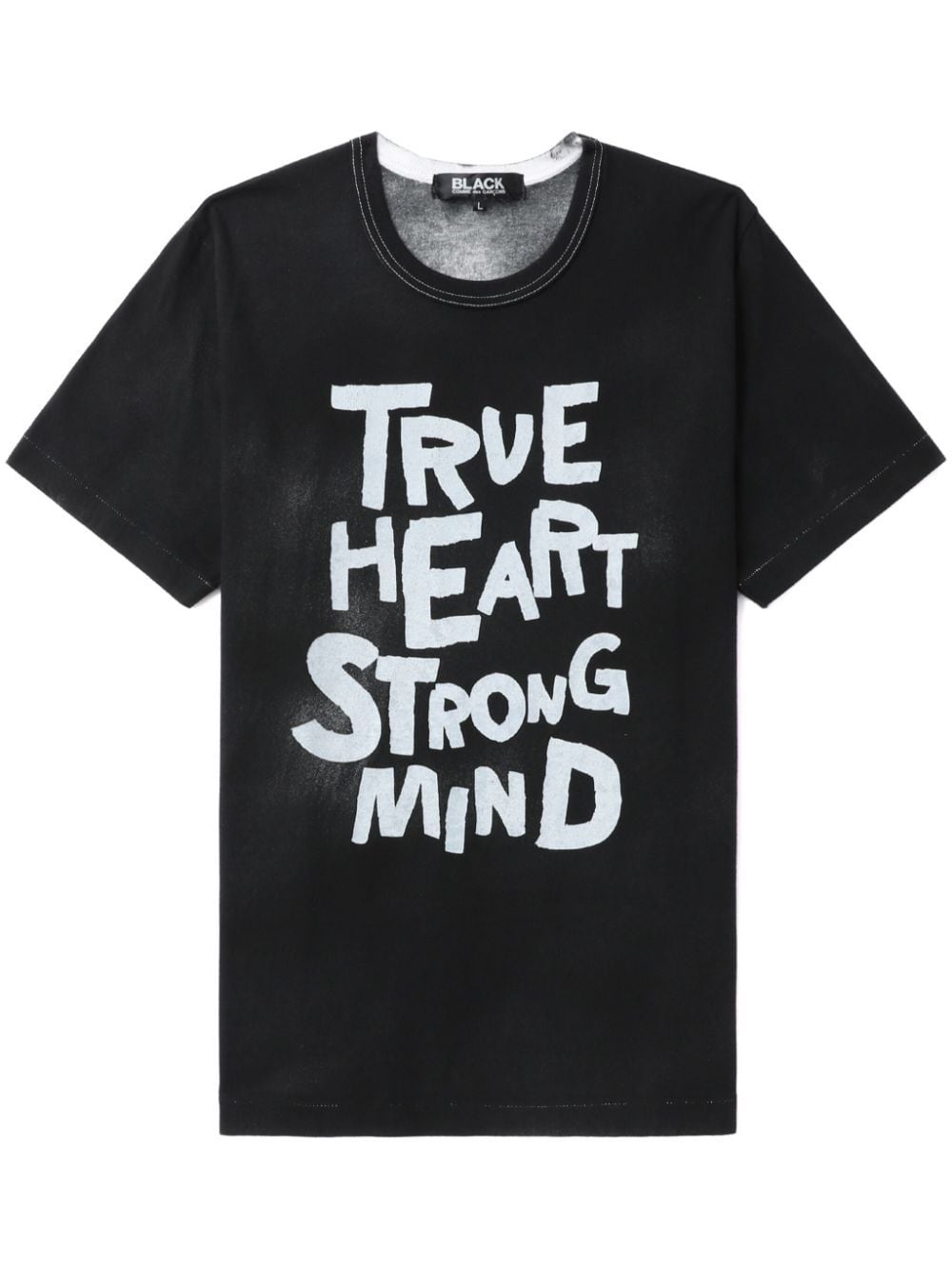 Black Comme Des Garçons T-Shirt mit Slogan-Print - Schwarz von Black Comme Des Garçons