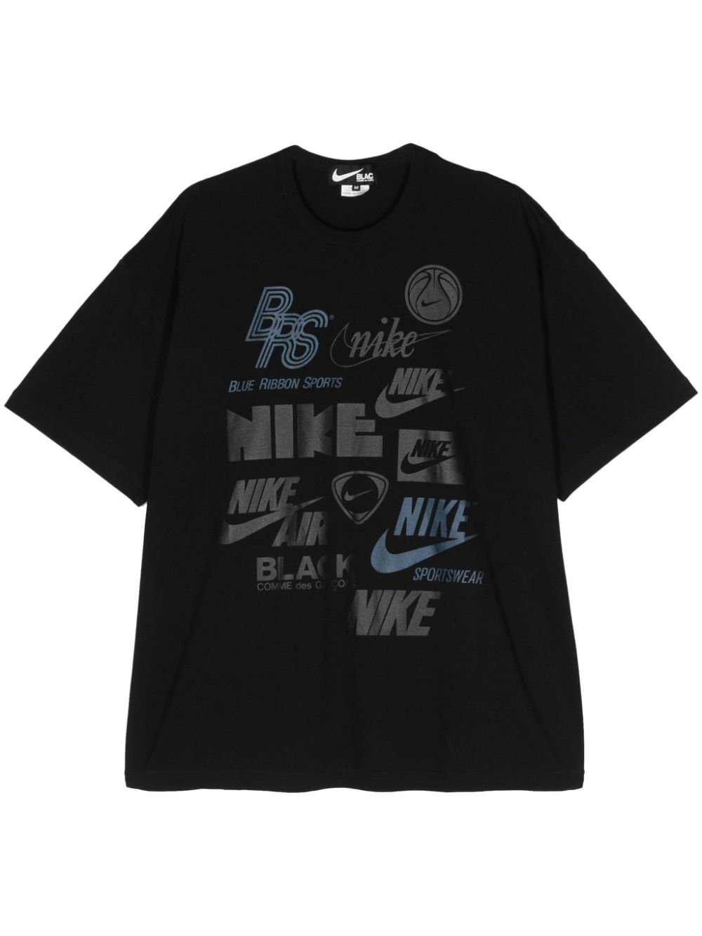 Black Comme Des Garçons x Nike T-Shirt mit Logo - Schwarz von Black Comme Des Garçons