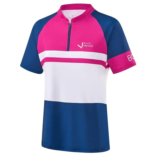 Black Crevice Damen Fahrrad Shirt, Navy/pink, 38 von Black Crevice