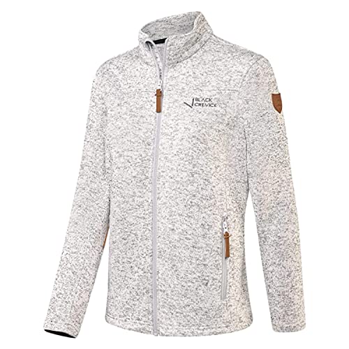 Black Crevice Damen Fleece Jacke, hellgrau, 40 von Black Crevice
