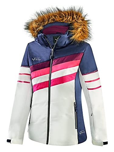 Black Crevice Damen Skijacke, dunkelblau/weiß/pink, 40 von Black Crevice