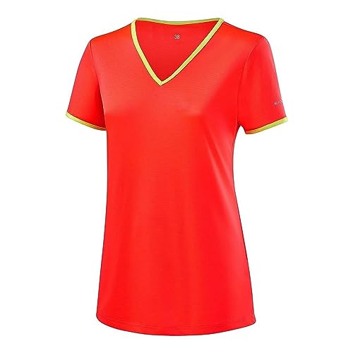 Black Crevice Damen Sport T-Shirt, red/Green, 42 von Black Crevice