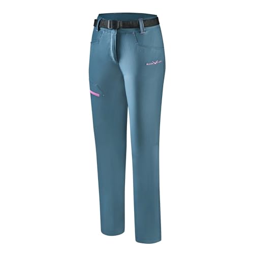 Black Crevice Trekkinghose Damen Blue Mirage/pink I 36 I Wanderhose mit praktischen Taschen I Outdoorhose I wasserabweisend & schnelltrocknend I strapazierfähig & atmungsaktiv… von Black Crevice