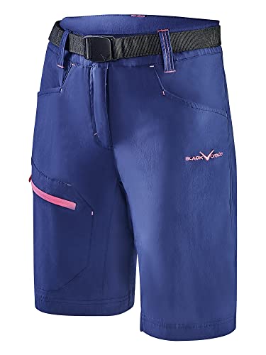 Black Crevice Damen Trekking Shorts, Steel Blue/pink, 36 von Black Crevice